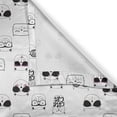 thumbnail image 6 of Ambesonne Cat Valance & Curtain, Cool Hipster Sunglasses, 55"x36", Black White Pink, 6 of 7