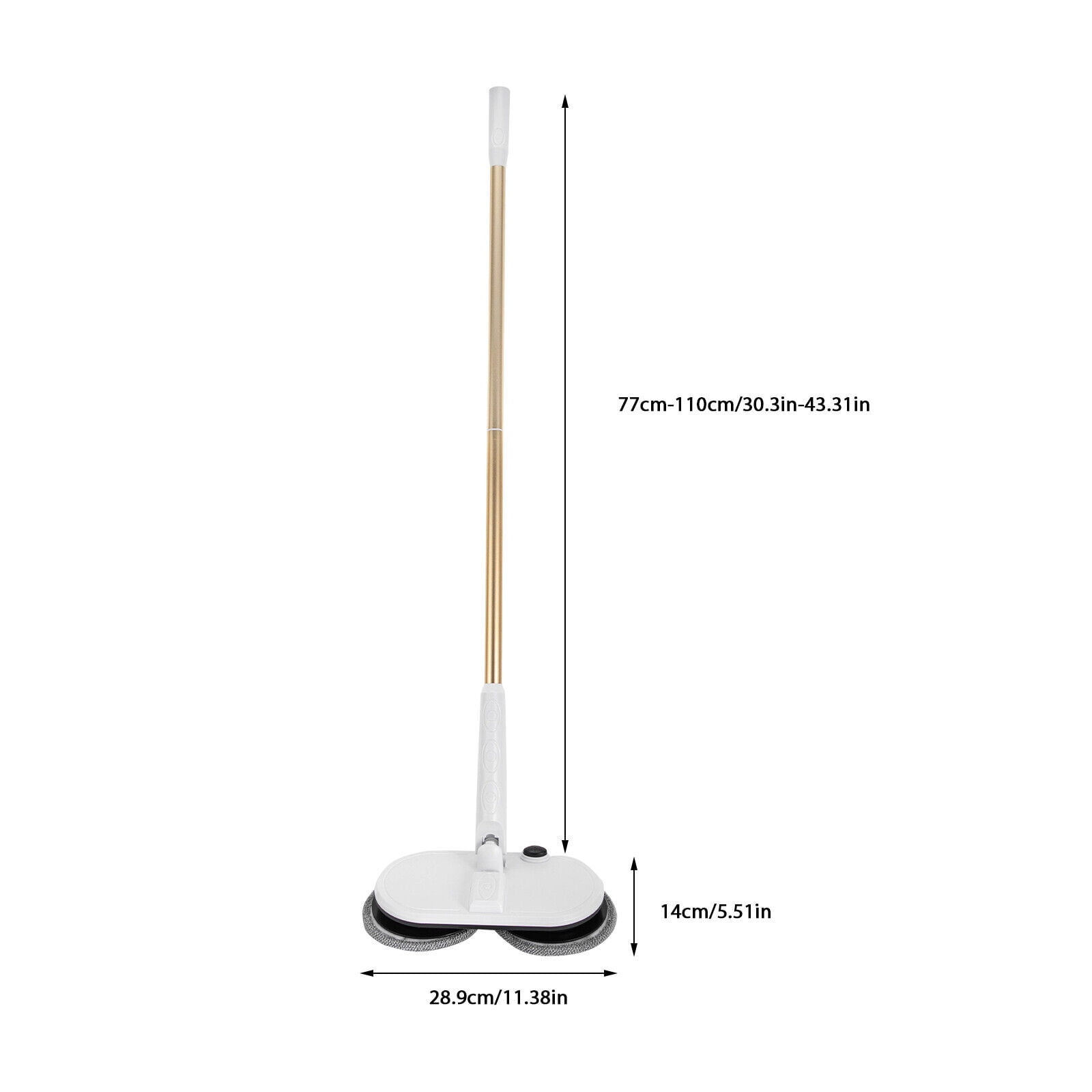 Dual Spinning Scrubber Cordless Electric Mop Spin Mop for Home Floor Cleaning White for Kitchen, Bedroom