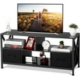 thumbnail image 3 of TV Stand for Living Room, for TV up to 50 Inches, with 2 Fabric Drawers and Open Storage Shelves, 3 of 8