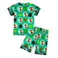 thumbnail image 3 of TAIAOJING Toddler Boys Outfits Sets For Home Casual Comfortable Short Sleeve Tops And Shorts Combo For Ages 3-8 Holiday 4-5Y, 3 of 5