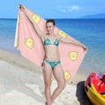 thumbnail image 7 of Dreamtimes Cute Little Chicken Beach Towel Quick Dry Absorbent Bath Towels Sandproof Lightweight Towel for Gym Yoga Sports Swimming- 30x60in, 7 of 7