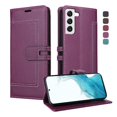 thumbnail image 1 of Étui Portefeuille Premium pour Samsung Galaxy S23 Plus avec Fentes pour Cartes et Support, Étui à Rabat Violet, 1 of 7