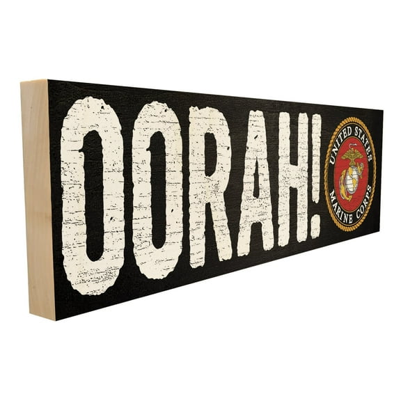 OORAH! United States Marine Corps licensed wood sign.