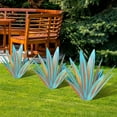 thumbnail image 5 of 11“ Metal Art Tequila Sculpture Garden Yard Home Decor 9 leaves Large Rustic Sculpture, Agave Plants for Outdoor Patio Yard, Hand Painted Statue, Lawn Ornaments, 5 of 5
