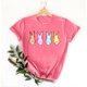 thumbnail image 3 of Mujeres Manga Corta de Verano Tops Pascua Impresa Cuello Redondo, Blusa de Moda Casual para la Primavera, 3 of 4