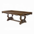 thumbnail image 3 of Maver Dining Table, Carved Silver Trim 90-114 Inch Classic Antique Oak, 3 of 3