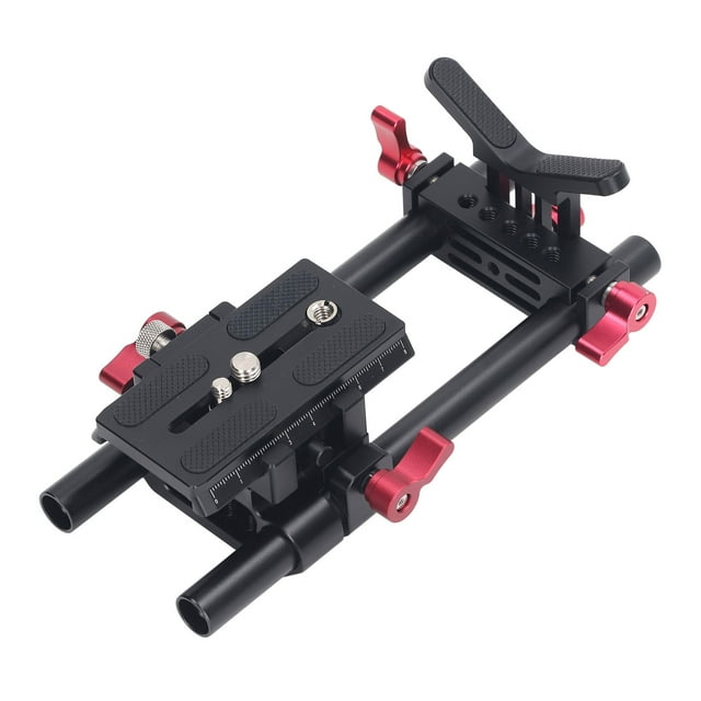Système de Montage sur Rail de Caméra DSLR, Support Universel Kit de Base à Libération Rapide pour Caméra DSLR Longueur Réglable Flexible pour Téléobjectif