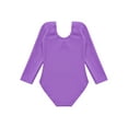 thumbnail image 4 of vastwit Girls Fleece Lined Bodysuit Long Sleeve Ballet Leotard Kids Dance Undergarment Thermal Purple 140, 4 of 7