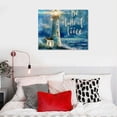 thumbnail image 5 of PIKWEEK Lighthouse Wall Art Ocean Bathroom Pictures Wall Decor Christian Bible Quotes Canvas Painting Farm Lighthouse Prints Rustic Coastal Nautical Framed Artwork for Bathroom 16*12inch/20*16inch, 5 of 6
