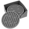 thumbnail image 4 of 1 juego de posavasos de silicona flexible y gruesa, resistentes al calor, redondos para tazas de té, 4 of 7