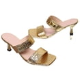 thumbnail image 5 of Cxenplz Women's Summer Leather Pointed Toe Strappy Elegant Heeled Sandals Shoes, 5 of 9