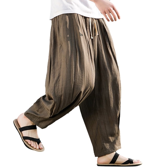 Pantalon Harem à Jambe Grand pour Homme Pantalon Décontracté