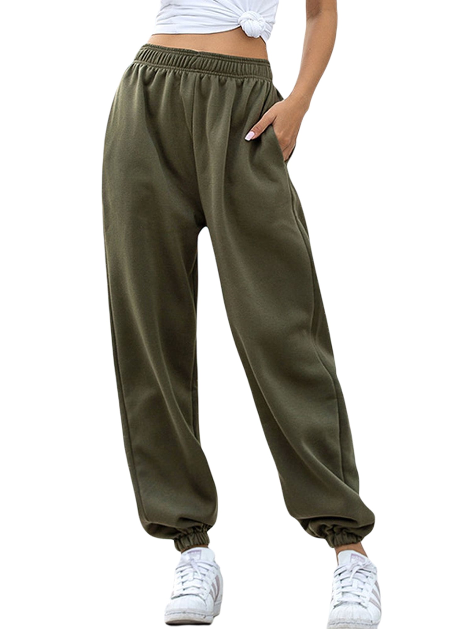 Long Workout Pants (Brown)-(Organic Cotton/Elastin)