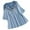 Light Blue, variant on Women's Short Sleeve Linen Blouse Breathable V-Neck Tops with Lace Patchwork Tie Mexican Peasant Embroidered Casual Beach Tunic