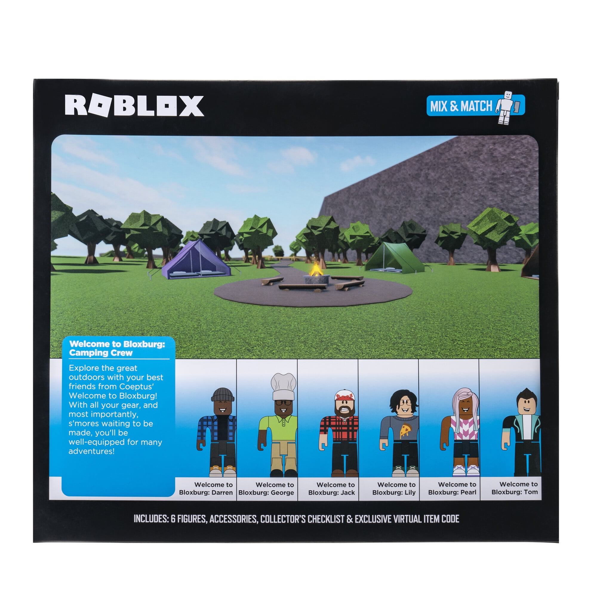 Roblox Action Collection - Welcome to Bloxburg: Camping Crew Playset  [Includes Exclusive Virtual Item]