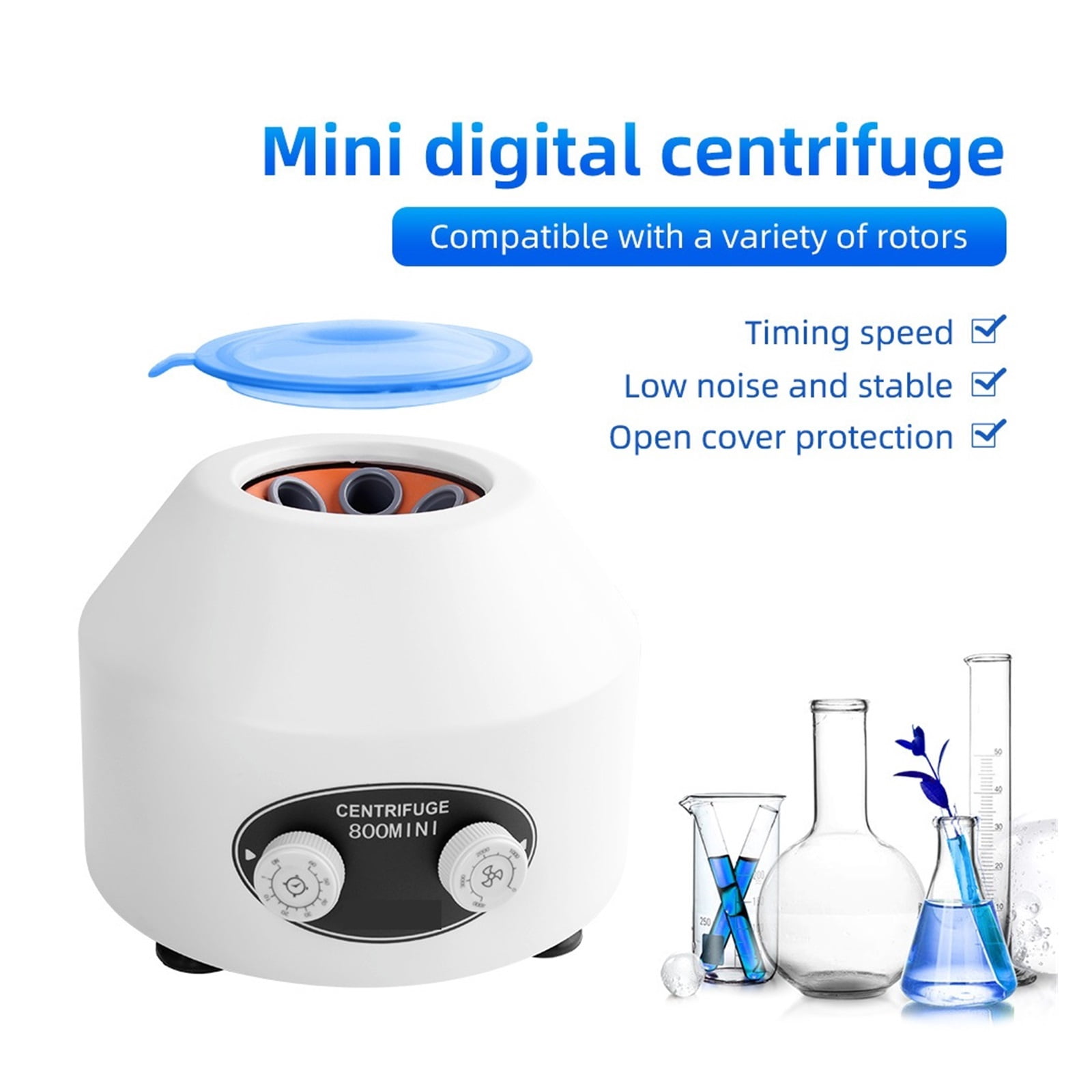 Pcr Centrifuge Machine Digital High-Speed Plasma Centrifuge Lab Microcentrifuge 4000rpm 12000rpm 0.2/0.5/1.5/2ml Centrifuge Tube ,The First Choice for Laboratories