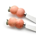 thumbnail image 3 of Cook with Color Stainless Steel Cheese Spreader Knife with Figural Fruit Ceramic Handle, Peach, 3 of 5