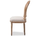 thumbnail image 5 of Baxton Studio Adelia French Vintage Cottage Weathered Oak Finish Wood and Beige Fabric Upholstered Dining Side Chair, 5 of 8