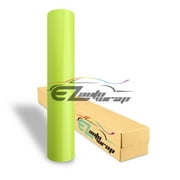 EZAUTOWRAP Gloss Neon Yellow Glossy Car Vinyl Wrap Vehicle Sticker Decal Film Sheet With Air Release Techology