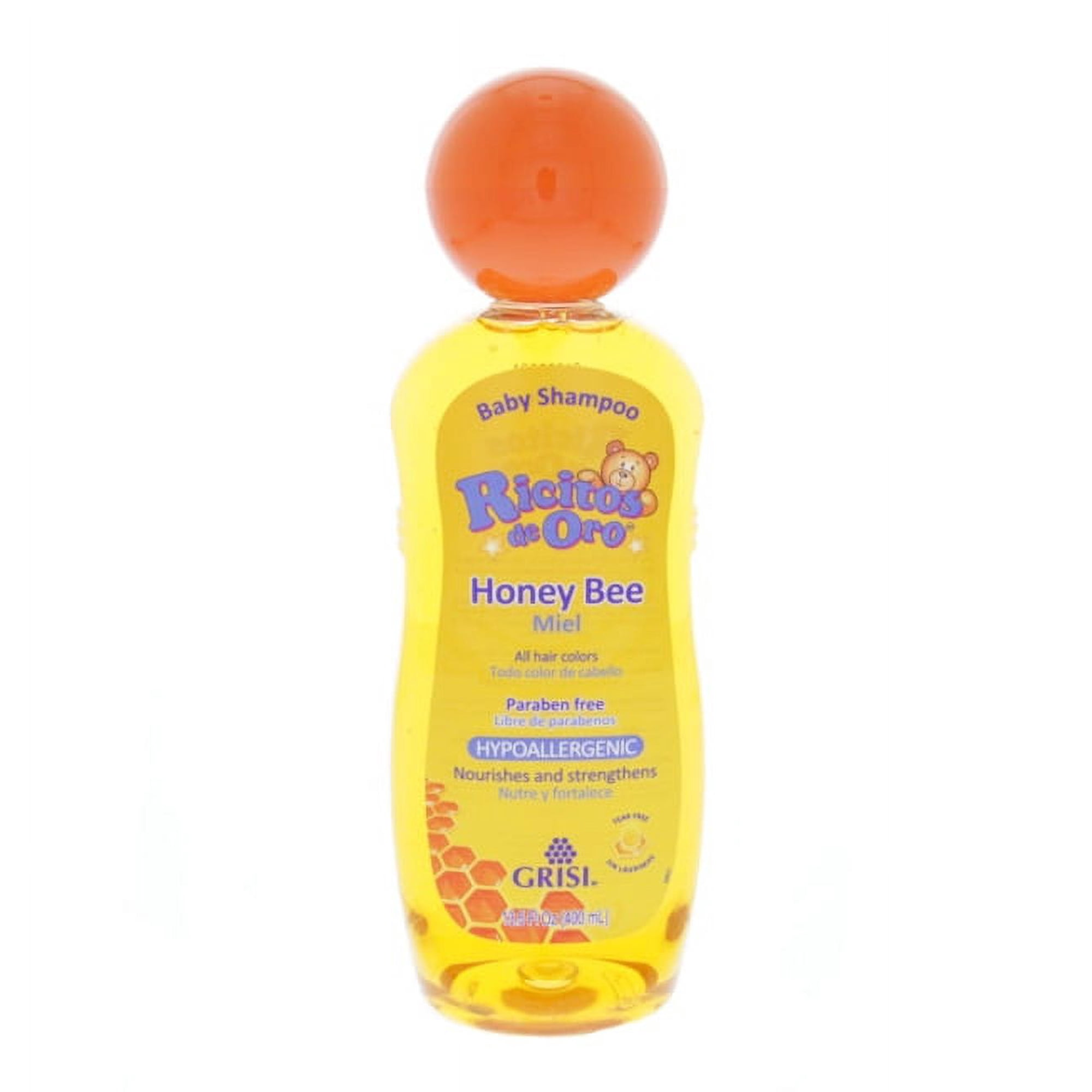 Ricitos de Oro Hypoallergenic Honey Baby Shampoo 400ml - Champu de Miel para Bebe (Pack of 3)