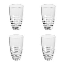 Clear Swirl Acrylic Highball Glasses - Set of 4