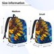 thumbnail image 2 of Disketp Sunflower Starry Night Vibes print Canvas Backpack Lightweight Travel Daypack Student Rucksack Laptop Backpack-, 2 of 5