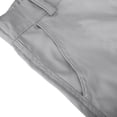 thumbnail image 6 of Bermuda Cargo Denim Shorts for Women Knee Length 6 Pockets Elastic Waist Long Jorts for Summer Casual #GrayM, 6 of 6