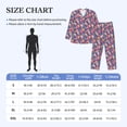 thumbnail image 4 of Salouo colorful Skull flower daisy Print Button-Front Long Sleeve Pajama Set for Men, Soft 2Pjs Men's Long Sleeve Sleepwear-Large, 4 of 7