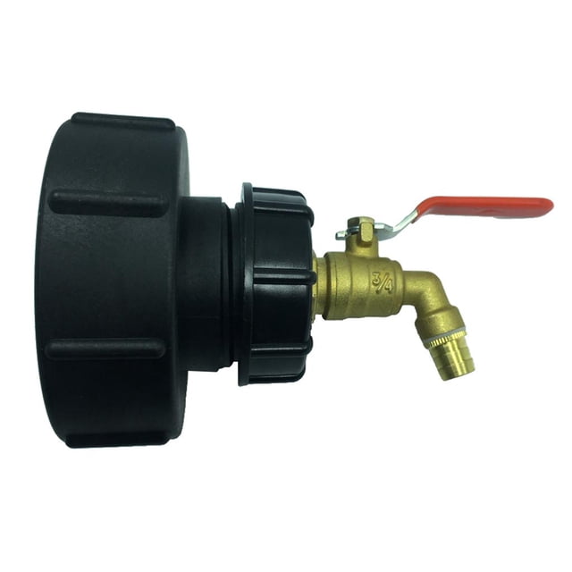 Adaptadores de Bidón IBC de Latón Duraderos Rosca 100 mm 3.94 Pulgadas Salida de 45 degree 14mm 14 mm shamjiam Adaptador de tanque de agua IBC de 1000L