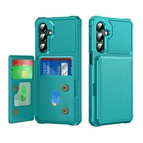 for Samsung Galaxy S25 Plus Case Premium Leather RFID Blocking Wallet with Card Holder, Back Flip Cover Kickstand Magnetic Closure Shockproof Heavy Duty Case for Samsung Galaxy S25 Plus,Green
