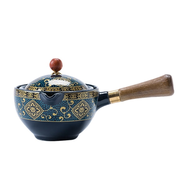 360 Tea Maker, Rotating Tea Pot, 170ml Chinese Rotating Tea Pot, Ceramic Handheld Teapot with Fine Mesh Filter for Loose Leaf Tea