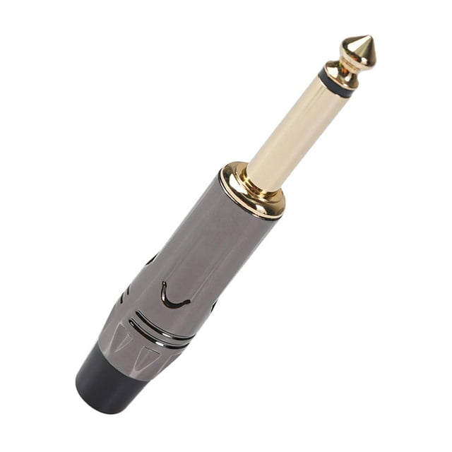 Enchufe de 6,35 mm, conector de sonido, enchufe TR de 1/4, chapado en oro para soldar para micrófono, guitarra, soldadura Gloria enchufe mono
