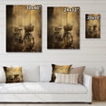 thumbnail image 4 of Designart "Atmospheric Rides on a Bicycle I" Bicycle Print on Natural Pine Wood, 4 of 5