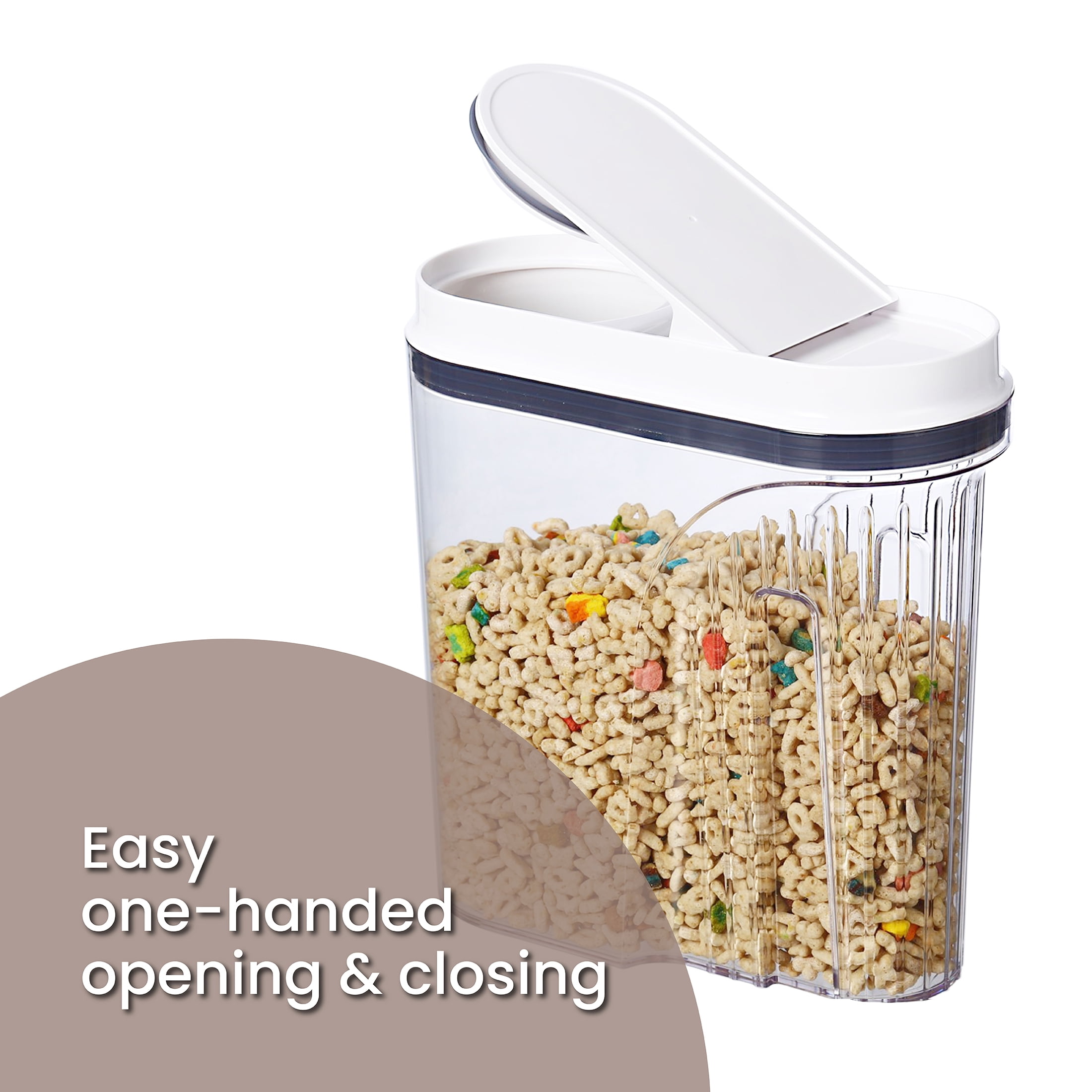 (2 pack) Better Homes & Gardens 19-Cup BPA-Free Airtight Cereal Container with Easy-Grip Handle