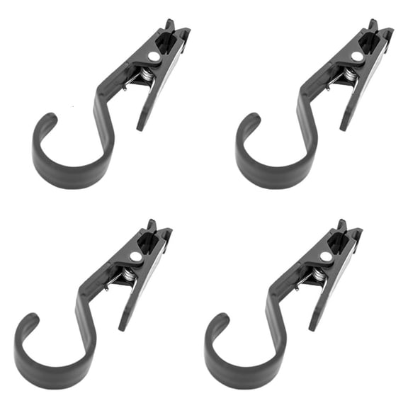4Pcs Camping Light Hook Tent Canopy Clip String Light Clip Shower Curtain Hook