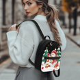 thumbnail image 3 of Eheartsgir Christmas Snowman Small Backpack, Adjustable Polyester Mini Backpack for Travel Shopping, Zipper Closure Travel Backpack Purse, 3 of 8