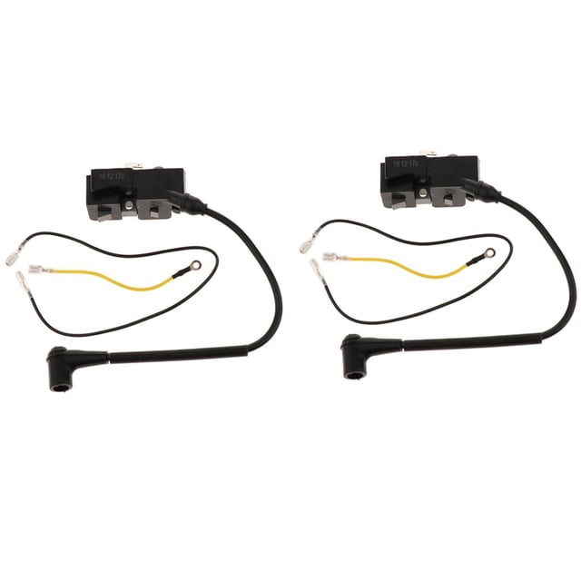 2 Piezas Bobina de Encendido de Aleación Adecuada para Husqvarna 350, 351, 353, 357, 359, 340, 345, 346, 362, 365, 372, Negro Macarena Bobina de encendido de la motosierra