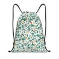 thumbnail image 1 of Xecao Floral In Teal Pattern Sports Drawstring Backpack - String Swim Gym Bag with Wet Proof Pocket for Women&Men-Small, 1 of 6