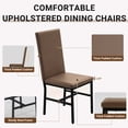 thumbnail image 5 of 5 Piece Dining Set, Modern Dining Table and Chairs Set for 4, Kitchen Counter Height Dining Table Set with 4 Upholstered Chairs, for Small Space, Breakfast Nook, D9265, 5 of 8