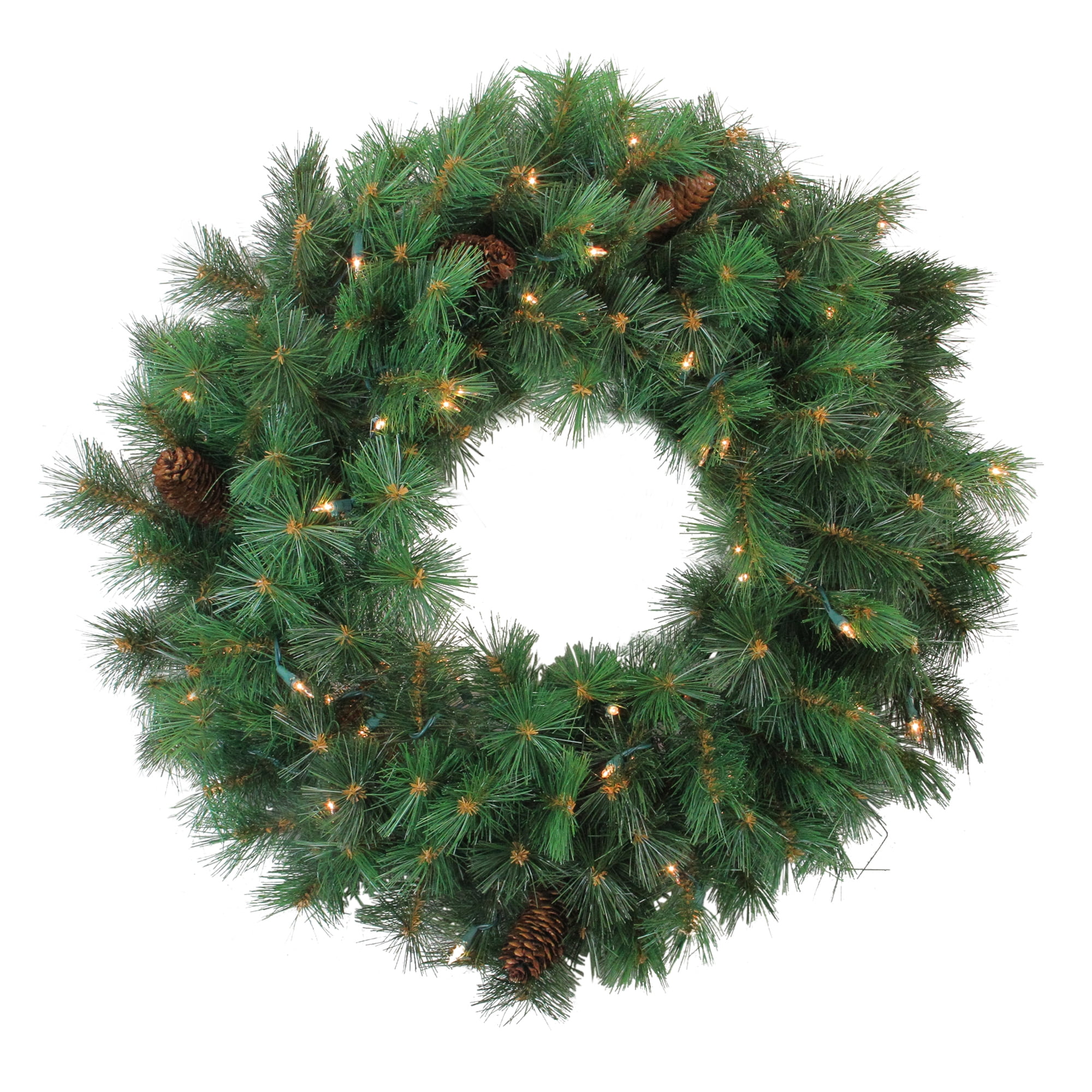 24 inch Clear Lights Northlight Pre Lit LED Canadian Pine Artificial Christmas Wreath 24 inch Clear Lights Northlight Pre Lit LED Canadian Pine Artificial Christmas Wreath