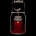 thumbnail image 3 of Northlight Avian Bird Antique-Style Glass Candle Lantern - 11.75" - Red and White, 3 of 9