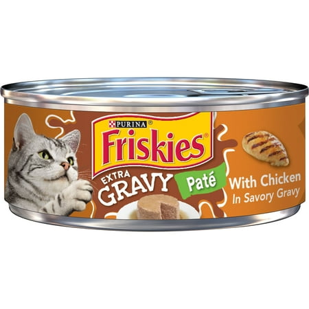 UPC: 0050000168774 | Purina Friskies Extra Gravy Pate Wet Cat Food Chicken in Gravy 5.5 oz Cans (24 Pack)