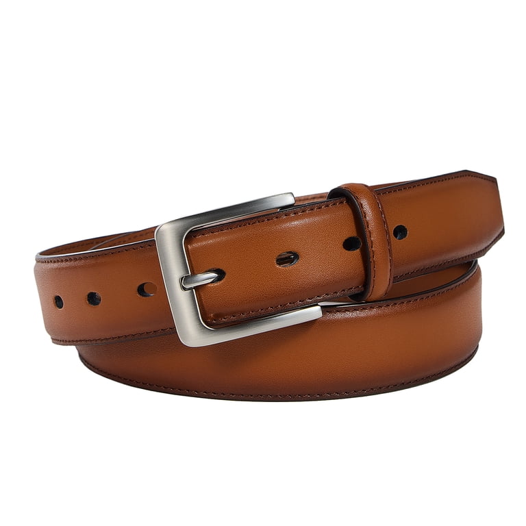 Fianmy Men's Leather Belt, Tan Handmade Classic photo 5