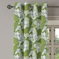 thumbnail image 2 of Ambesonne Green and White Grommet Curtain, Calla Lilies, 50" x 120", Olive Green Sage Green, 2 of 6