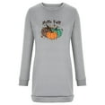 thumbnail image 4 of Lilgiuy New Casual Printed Long Sleeve Round Neck Contrast Color Sweater Top Women's Clothing Sweatshirt Dress Gray Fall for 2022 Spring Winter, 4 of 5
