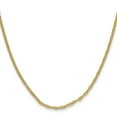 thumbnail image 3 of Auriga 14K Yellow Gold 2.35 mm Mariners Link Chain Necklace for Women 20", 3 of 6