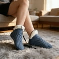 thumbnail image 2 of Flooring Footwear for Winter Comfort and Velvet Insulated Slippers with Heated Warmth for Indoor Outdoor Use, 2 of 6