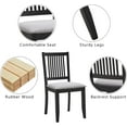 thumbnail image 5 of Duhome Rubber Wood Dining Chairs Set of 2, Slat Back Farmhouse Dining Room Chairs Side Chairs with Upholstered Seat, Black, 5 of 9