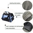 thumbnail image 3 of Pet Travel Carrier Portable Bag for Cats, Dogs, Kittens or Puppies, Collapsible, Durable, Airline Approved, Travel Friendly, Small Size&nbsp;17"L x 7.9"W x 11.4"H, Blue, 3 of 3