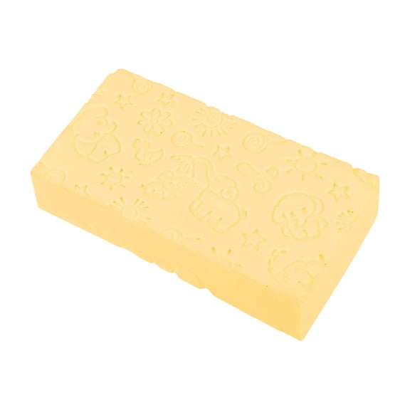 Unique Bargains Elephant Pattern Bath Sponge Body Scrubber 1 Pc Yellow